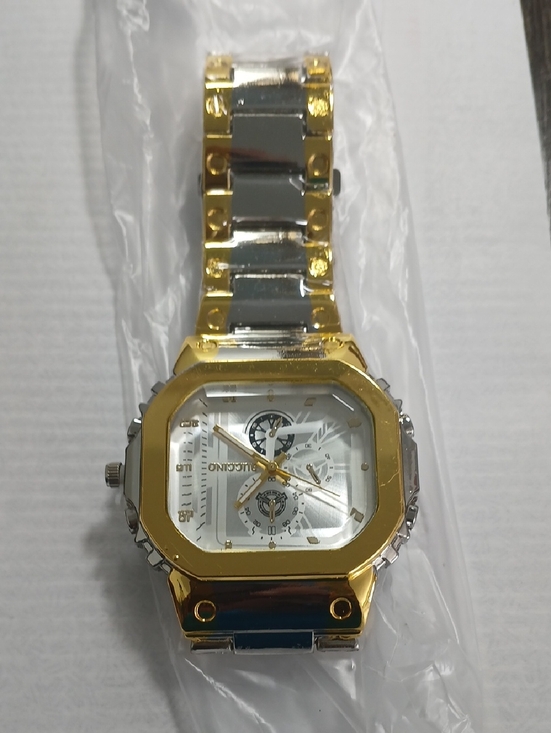 Other - Men's Two-Tone Gold & Silver Square Watch